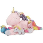 MorisMos 5 Pcs Unicorn Stuffed Animal Mommy Unicorn with 4 Babies Plush Toy