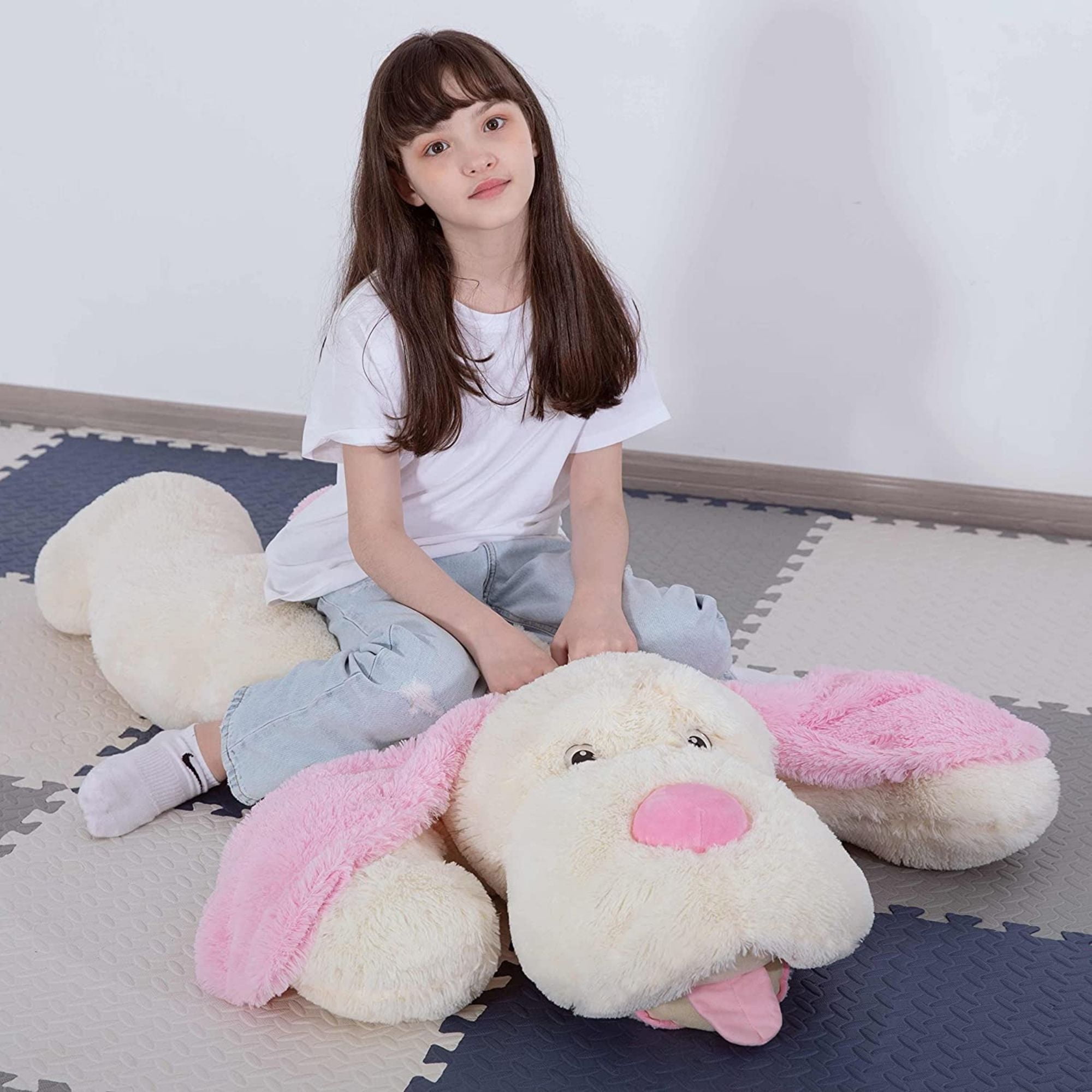 Large stuffed dog pillow online