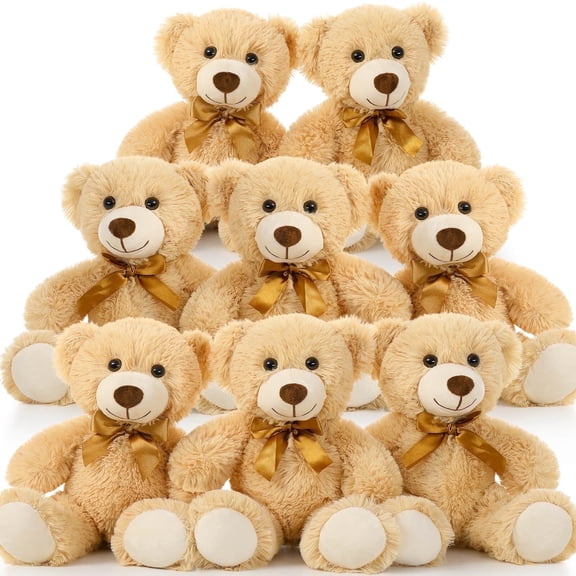 MorisMos 8 Packs Teddy Bear Baby Shower Bulk Teddy Bear Stuffed Animals