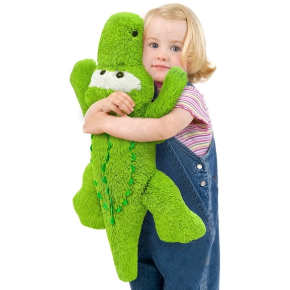 MorisMos 28" Green Crocodile Stuffed Animal, Soft Alligator Plush Pillow