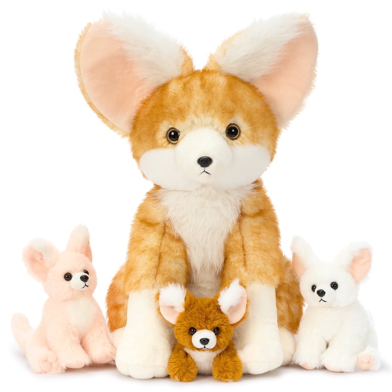 MorisMos, 17'' Fennec Fox Stuffed Animals with 3 Plush Babies