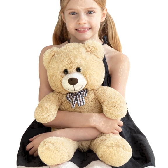 MorisMos Bow Tie Teddy Bear Stuffed Animal, 20" Classic Stuffed Cuddly Hugging Bear