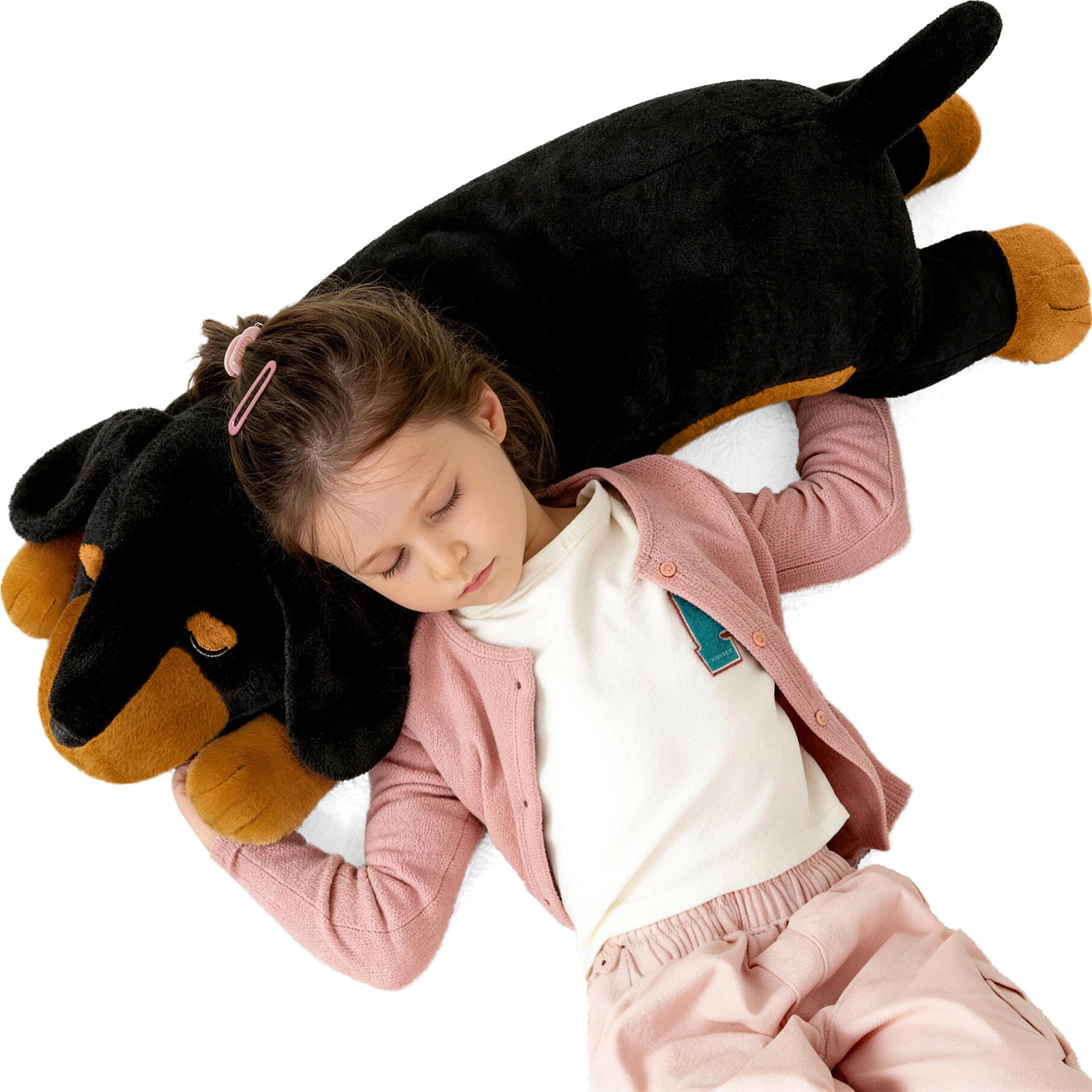 MorisMos Dachshund Stuffed Animal Plush, 39'' Long Wiener Dog Body Pillow