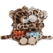 MorisMos Heatable & Coolable Cheetah Stuffed Animals Set,Weighted Microwavable/Freezable Cuddly Stuffed Leopard Pair,Long-Arms Hugging Cheetah Plush Toys