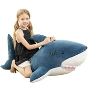 MorisMos Giant Shark Stuffed Animal 51 Soft Shark Plush Pillow