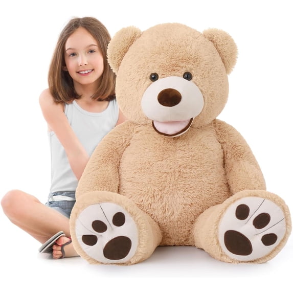 MorisMos Giant Teddy Bear 40'' Stuffed Animals with Footprints Plush Toy