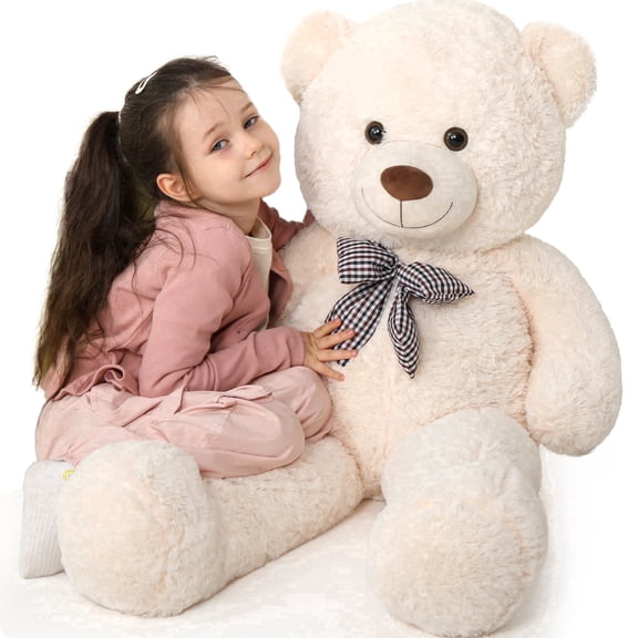 MorisMos 39in Giant Teddy Bear Plush Toy, Bow Tie Teddy Bear Stuffed Animal