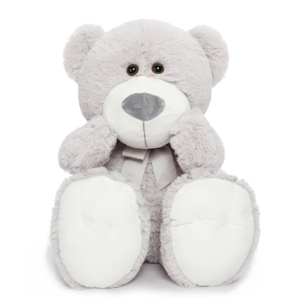 MorisMos Giant Teddy Bear Gray Plush Toy Stuffed Animals for Girlfriend Kids Christmas Valentines Day Birthday (Gray, 47 inches)