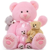 MorisMos Giant Teddy Bear Stuffed Animals 35.4'' Mommy Bear and 3 Baby Bears Plush Toy