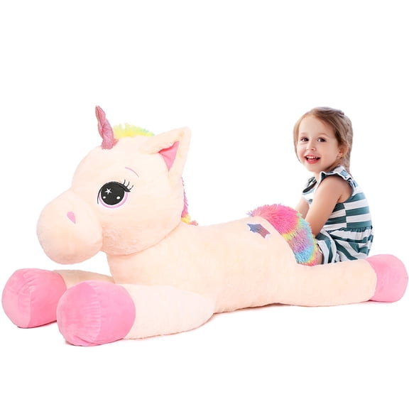MorisMos Giant Unicorn Stuffed Animal 32'' Cute Soft Unicorn Plush Toy