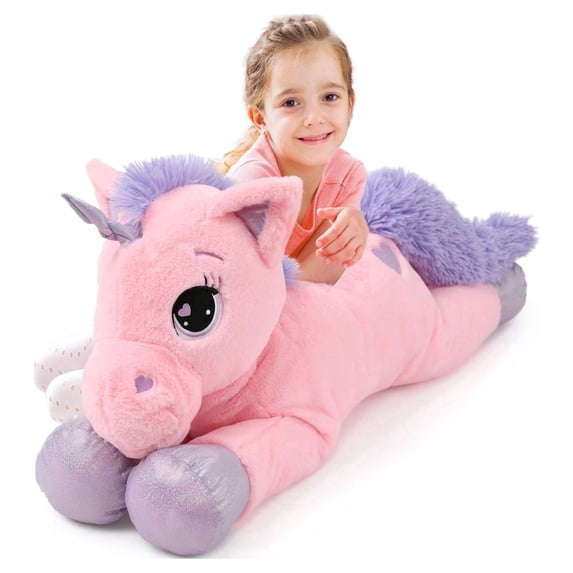 MorisMos Giant Unicorn Stuffed Animal 32'' Cute Soft Unicorn Plush Toy