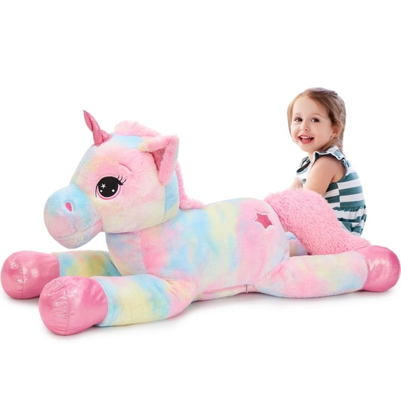 MorisMos Giant Unicorn Stuffed Animal 43'' Soft Unicorn Plush Toy