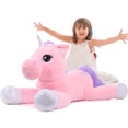 thumbnail image 1 of MorisMos Giant Unicorn Stuffed Animal 43'' Soft Big Unicorn Plush Toy, 1 of 6