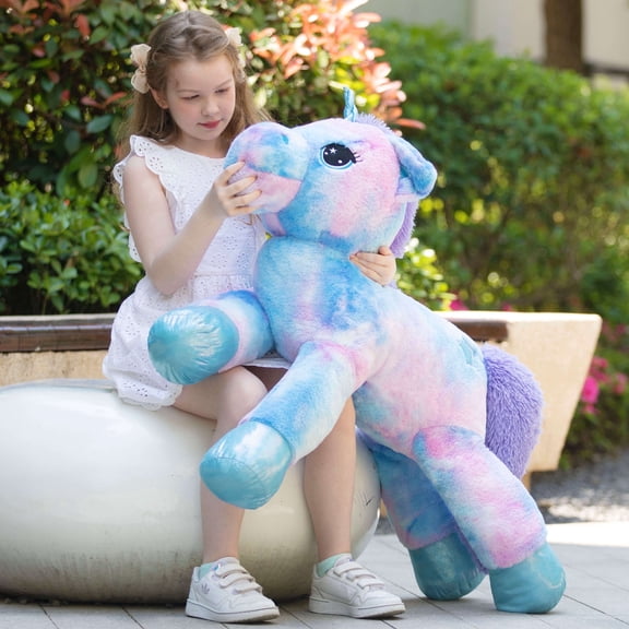 MorisMos Giant Unicorn Stuffed Animal 43'' Soft Unicorn Plush Toy