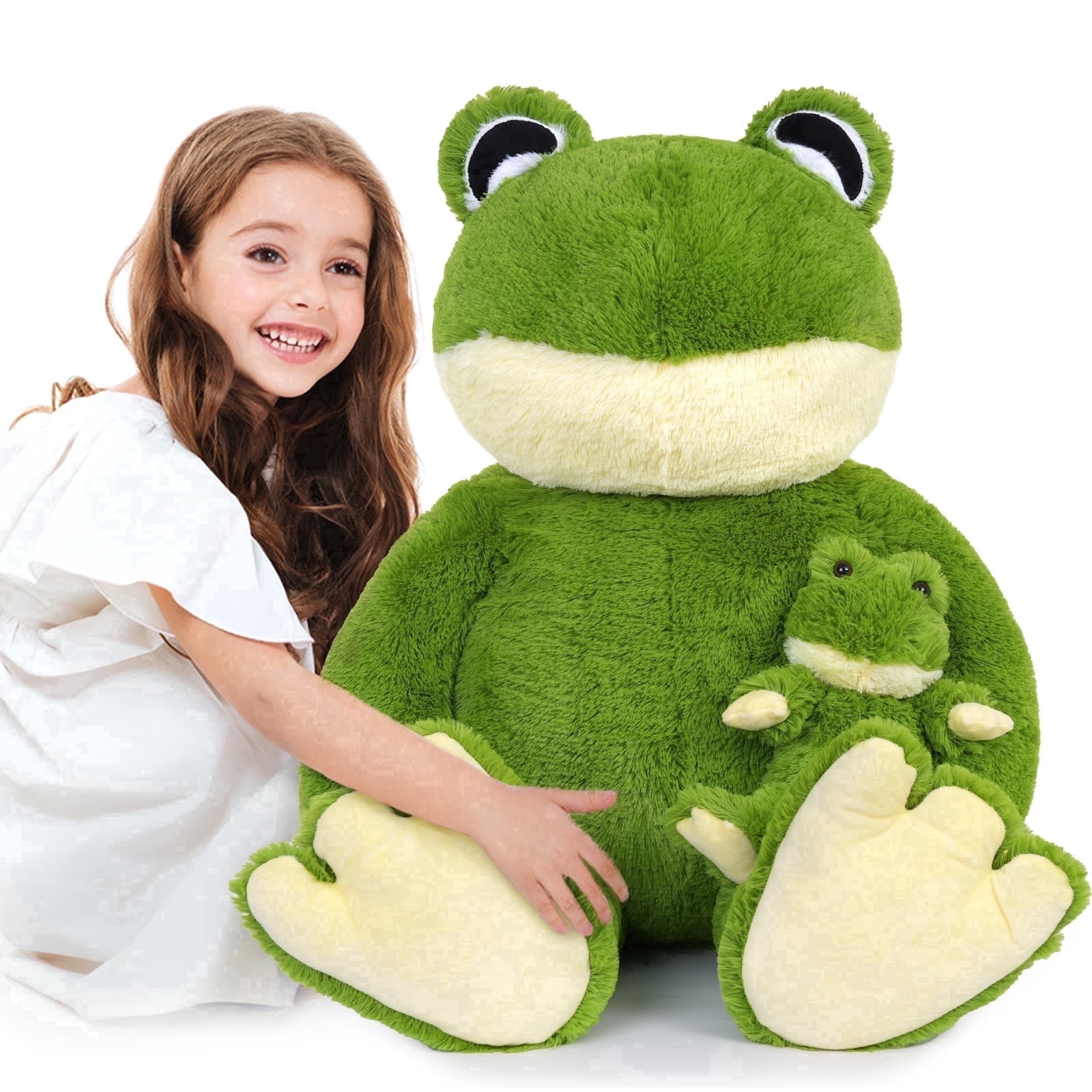 絵画 like stuffed MorisMos Large Frog Stuffed Animals Plush, 39'' Giant Stuffed Frog