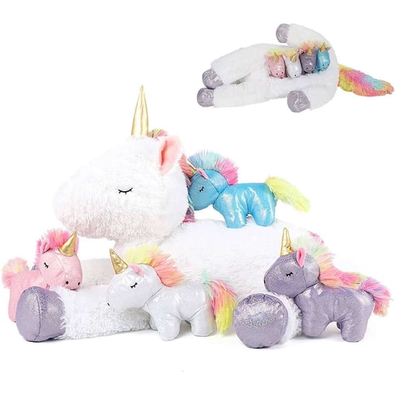MorisMos Unicorn Mom with Babies Plush Set
