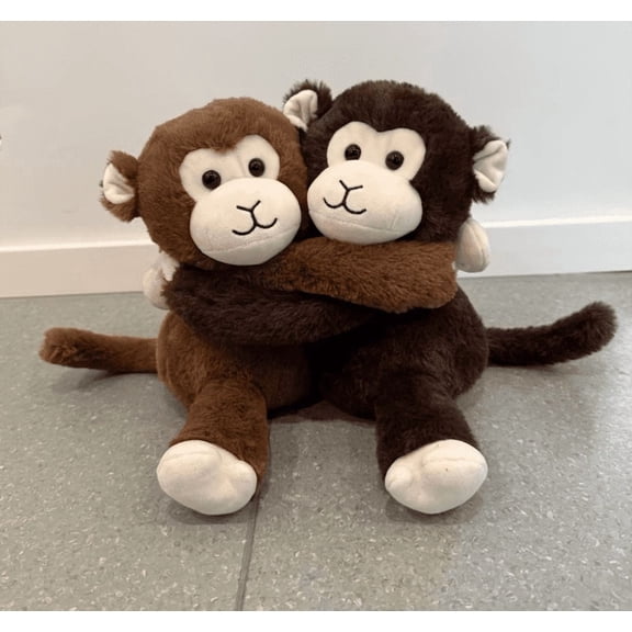 MorisMos Weighted Monkey Stuffed Animals Set,Stuffed Monkey Pair,Long-Arms Hugging Monkey Plush Toys