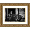 thumbnail image 1 of Morishige, Koji 18x13 Gold Ornate Wood Framed with Double Matting Museum Art Print Titled - Habana Street, 1 of 4