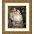 thumbnail image 1 of Morisot, Berthe 26x31 Gold Ornate Wood Framed with Double Matting Museum Art Print Titled - LHortensia, 1 of 4
