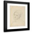 thumbnail image 1 of Moritz Daniel Oppenheim 11x14 Black Modern Framed Museum Art Print Titled - Head of a Young Woman, 1 of 5