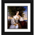 thumbnail image 1 of Moritz Daniel Oppenheim 15x17 Black Ornate Wood Framed Double Matted Museum Art Print Titled - Marriage Portrait of Charlotte De Rothschild (1836), 1 of 5