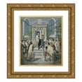 thumbnail image 1 of Moritz Daniel Oppenheim 20x23 Gold Ornate Framed and Double Matted Museum Art Print Titled - Shavuot (Pentecost) (1880), 1 of 4