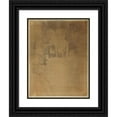 thumbnail image 1 of Moritz Von Schwind 15x18 Black Ornate Wood Framed Double Matted Museum Art Print Titled - Cemetery Scene from Wolfgang Amadeus Mozart's Opera ‘Don Giovanni’, 1 of 5