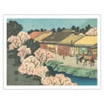 thumbnail image 1 of Moriyama Station - from Sixty-nine Stations of Kiso Road - Vintage Japanese Ukiyo-e Woodblock Print by Hiroshige, Eisen c.1800s - Fine Art Matte Paper Print (Unframed) 20x26in, 1 of 4