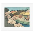 thumbnail image 1 of Moriyama Station - from Sixty-nine Stations of Kiso Road - Vintage Japanese Ukiyo-e Woodblock Print by Hiroshige, Eisen c.1800s - Fine Art Rolled Canvas Print 11in x 14in, 1 of 4