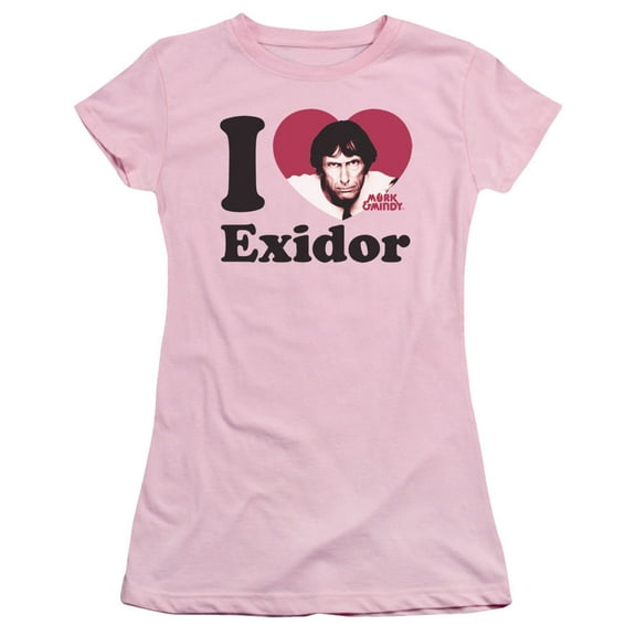 Mork & Mindy I Heart Exidor Junior Women's Sheer T-Shirt Pink