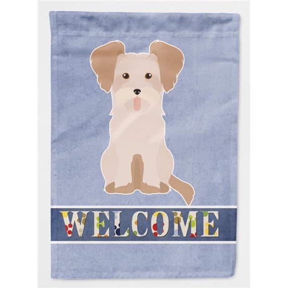 Morkie No.3 Welcome Flag Canvas House Size