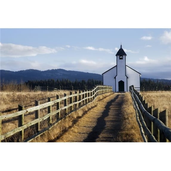 Morley Church Morley Alberta Canada Poster Print, Large - 34 x 22