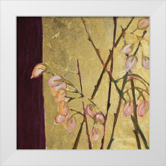 Morley Russell, Natalia 26x26 White Modern Wood Framed Museum Art Print Titled - For the Love of Gold I