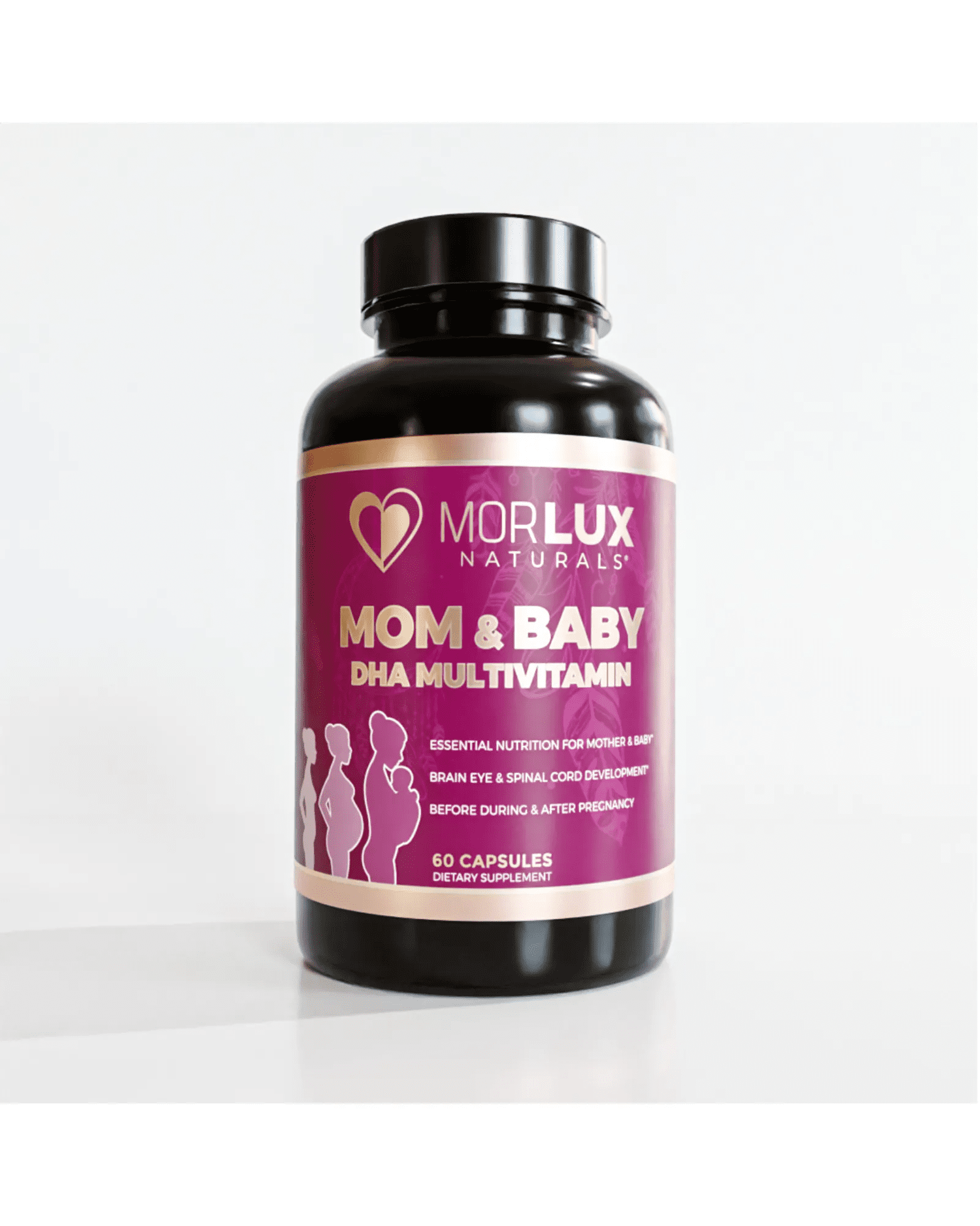 Morlux Naturals Essential Prenatal Multivitamin with Folic Acid, DHA, and Calcium, 60 Capsules