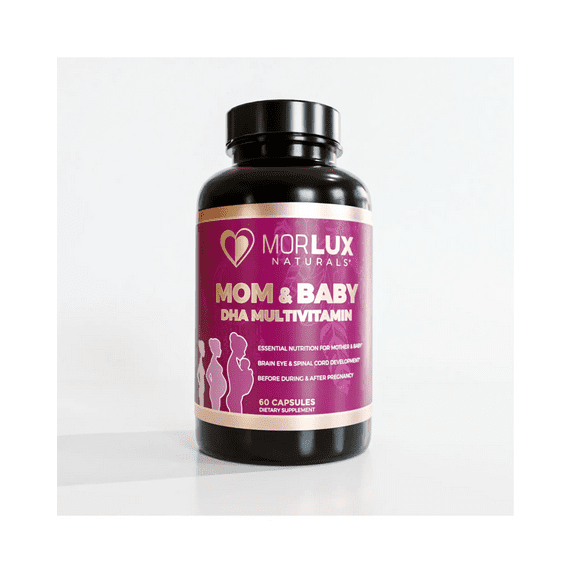 Morlux Naturals Essential Prenatal Multivitamin with Folic Acid, DHA, and Calcium, 60 Capsules