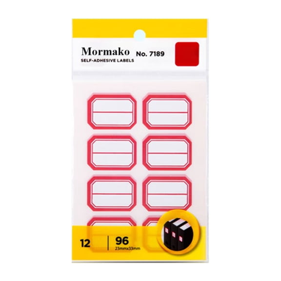 Mormako Adhesive paper labels, Office Supply Laboratory Label Product Classification Stationery Stickers Price Tag, 23 x 33mm