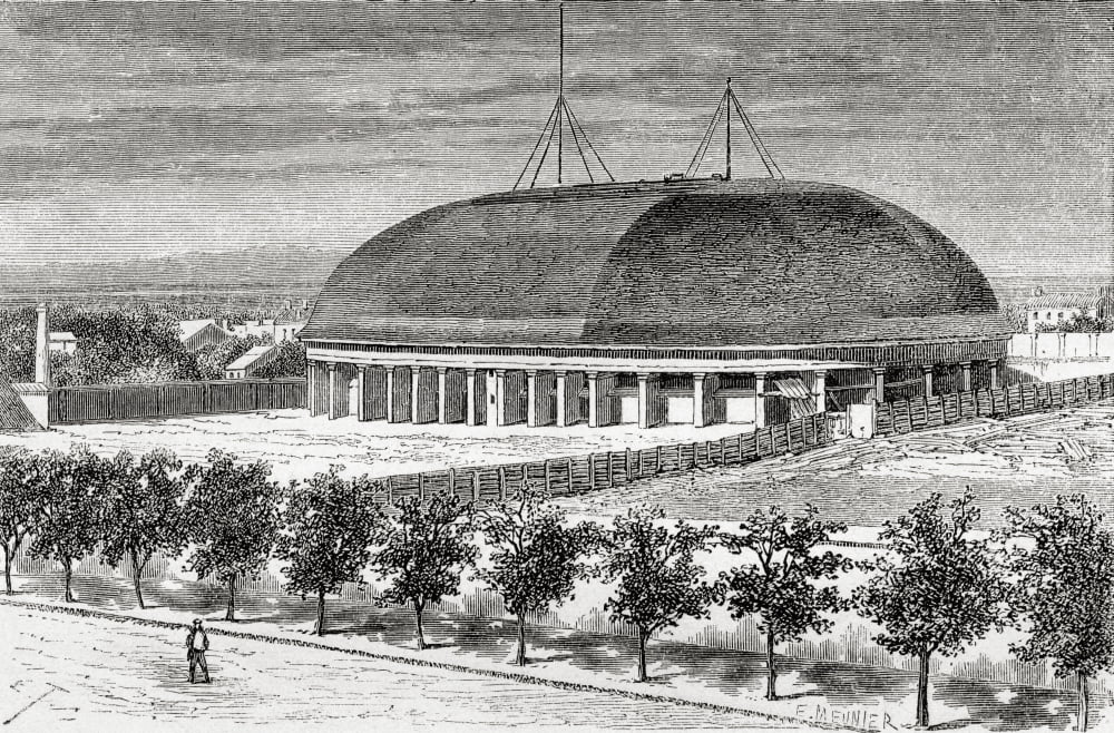 A Mormon Tabernacle Salt Lake City Utah America In The 19Th Century From El Mundo En La Mano Published 1875 Canvas Art - Ken Welsh Design Pics (36 x 22)