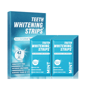 Mornature Teeth Whitening Strips for Sensitive White, 30-Minute Fast Acting Whitening Strips, 42 Pcs Fast-Result Whitening Kit, Gentle Minty Strips for Home Travel Work for a Brighter Smile
