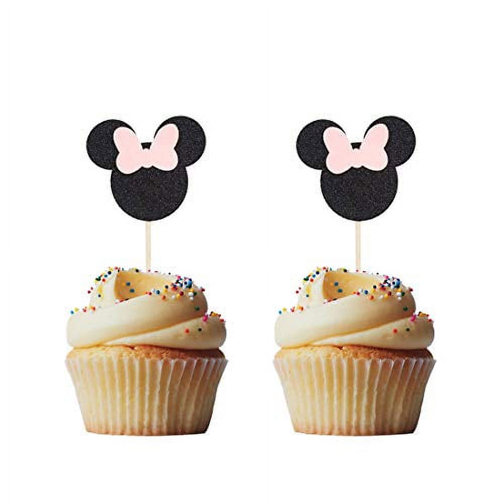 Morndew 24-Piece Glitter Butterfly Cupcake Toppers – Colorful Decor For Birthday, Baby Shower, Wedding, Kids Parties