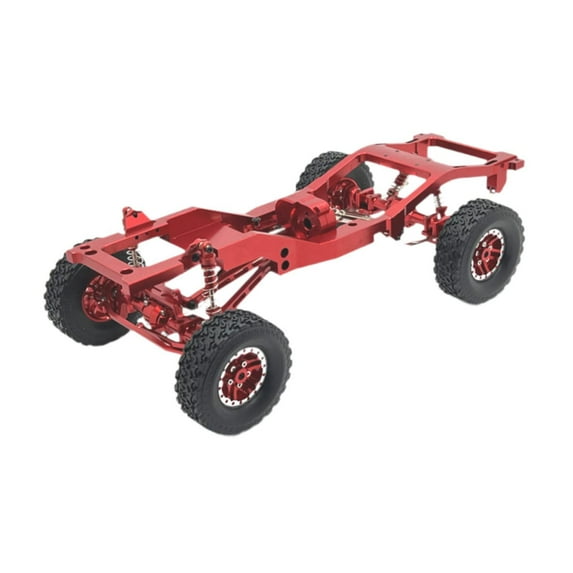 Mornei 1/12 RC Car Chassis Frame Aluminum with Wheel Tire Spare Parts for LC79 Vehicles red