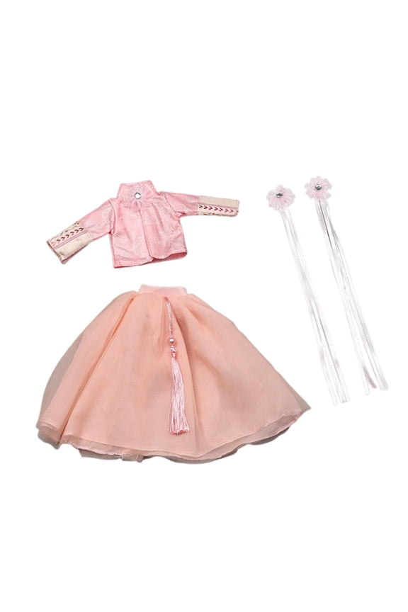 1:6 BJD Doll Dress Clothing Cosplay with Accessories Imagination Educational DIY Pink