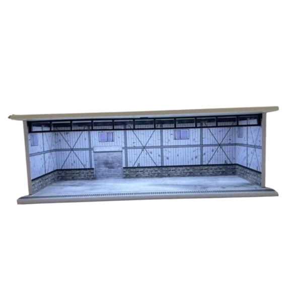 Mornei 1/64 Diorama Car Display Case Mini Model Car Storage Box with Lights Simulation