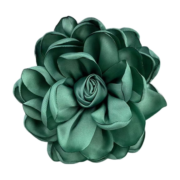 Mornei 10cm Brooch Pin Large Brooches Satin Costume Classic Decorative Crafting Hairpin Green