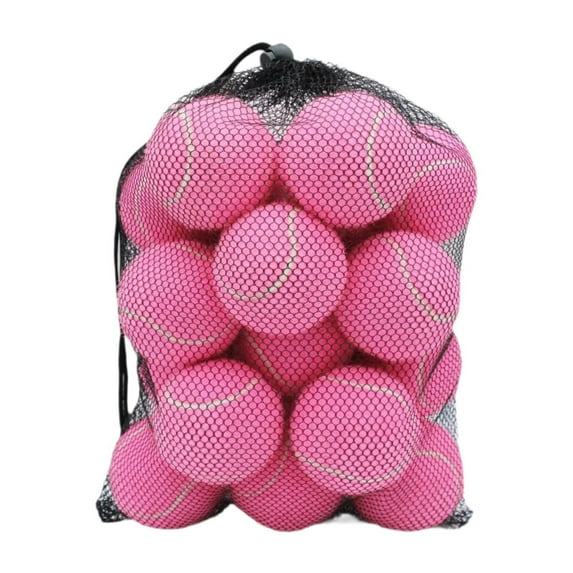 Mornei 20 Pieces Tennis Balls 2.52" Dia for Activities Tennis Enthusiasts Beginners Pink