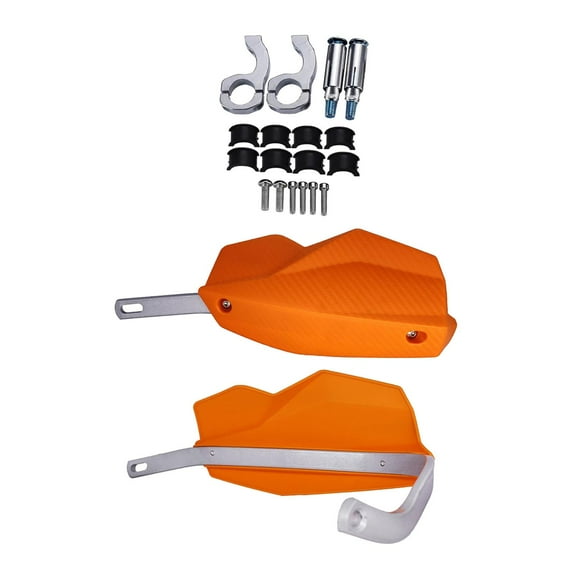 Mornei 2Pcs Motorcycle Wind Protector Windshield Hand Protective Orange