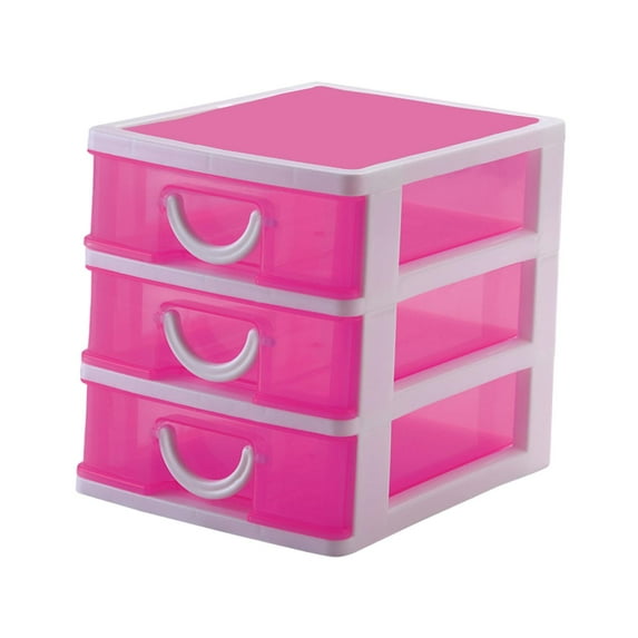 Mornei 3 Drawers Storage Organizer Desk Organizer with 3 Drawers Space Saving Home Room red