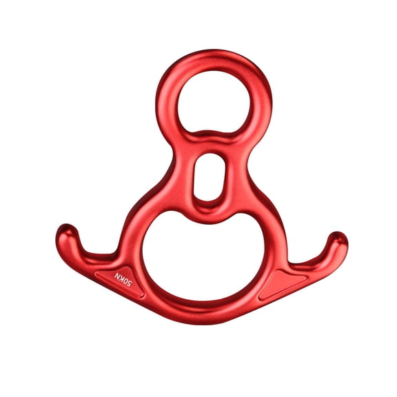 Mornei 50kN Descender Belay Device Practical Rigging Plate Heavy Duty Portable Red