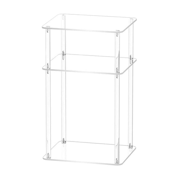 Mornei Acrylic Side Table Clear NightStand Modern Narrow Acrylic Small Table 3 Tier End