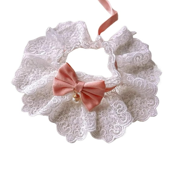 Mornei Adjustable Cats Collar Cats Scarf,Costume Accessory,Kitten Lace Collar Puppy Bib