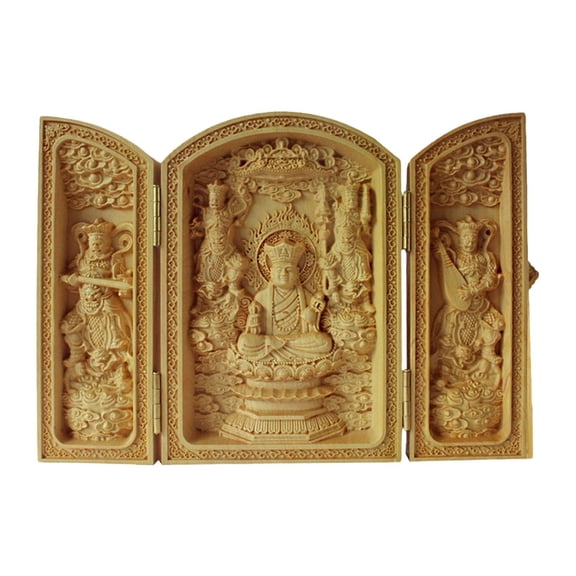 Mornei Buddha King Buddha Gift Lifelike Vivid Crafts Boxwood Carving Buddha Buddha King